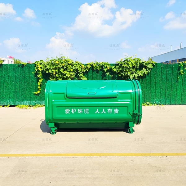 户外3方压膜垃圾箱