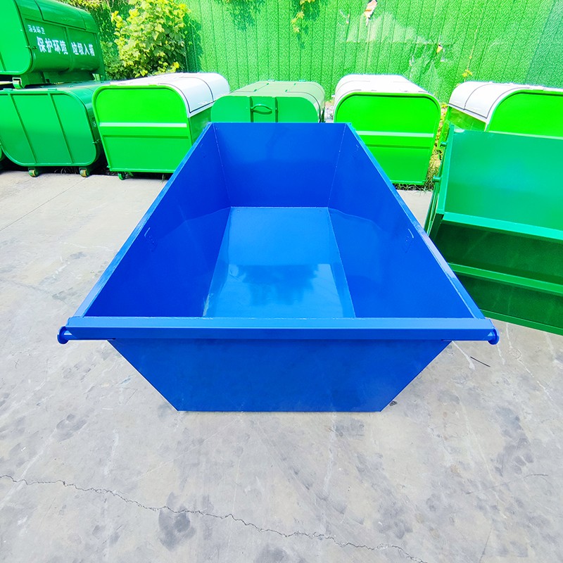 4方全蓝摆臂垃圾箱