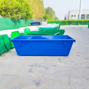 4方全蓝摆臂垃圾箱