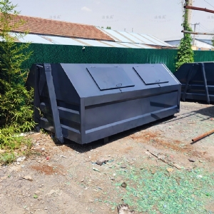 灰色梯形大型车载垃圾箱