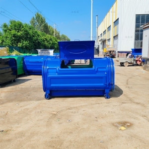 全蓝压膜工艺3方勾臂垃圾箱