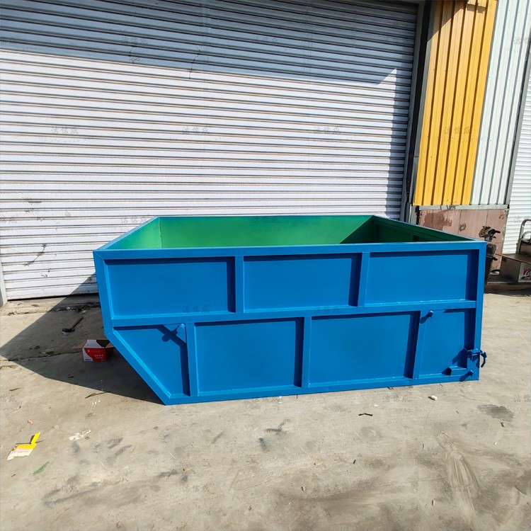 全蓝大容量摆臂式垃圾箱