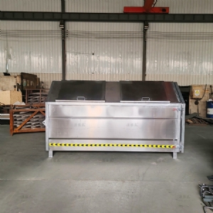 梯形大容量不锈钢勾臂垃圾箱